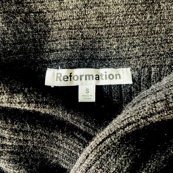 Reformation Elegant Black Off-Shoulder Sweater - Picture 3 of 5